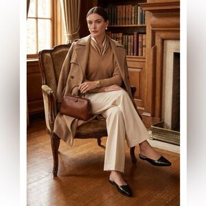 Banana Republic Black Croc Leather Mule Slides Size 8